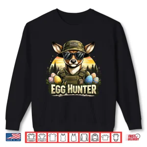 Sweatshirt Happy Easter Day Camo Funny Hunting Boys Men Easter Egg Shirt