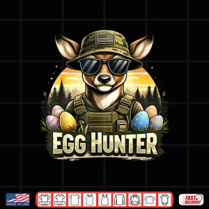 Design Happy Easter Day Camo Funny Hunting Boys Men Easter Egg Shirt