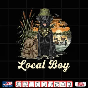 Local Boy Hunting Black Lab Retriever Waterfowl Marsh Sunset Shirt 4 Design Local Boy Hunting Black Lab Retriever Waterfowl Marsh Sunset Shirt