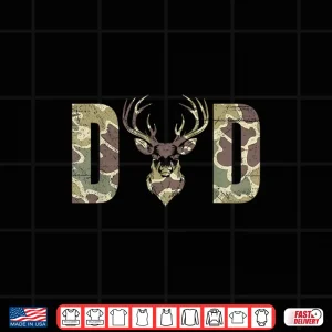 Design Old School Camo Dad Hunting Camouflage Deer Fathers Day Shirt