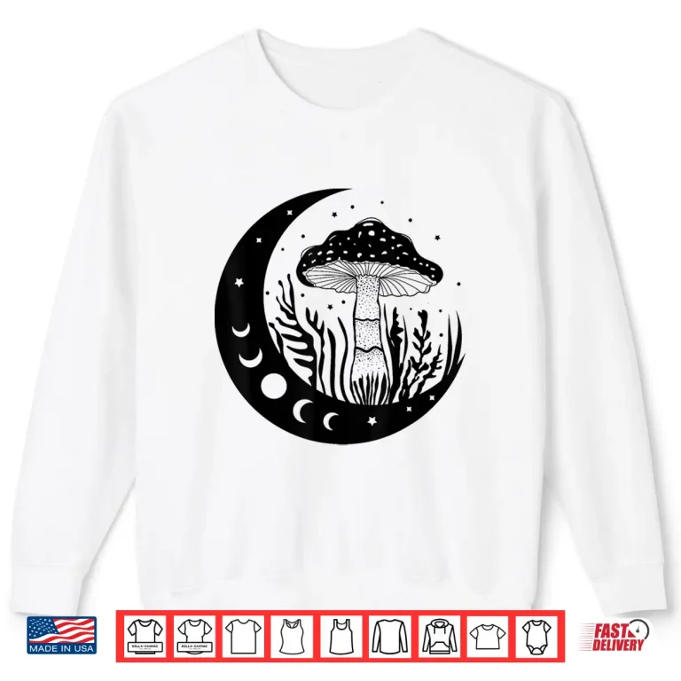 Sweatshirt Mycology Mushroom Hunter Foraging Moon Phases Mycologist Shirt