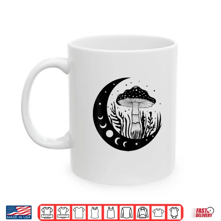 Mug Mycology Mushroom Hunter Foraging Moon Phases Mycologist Shirt
