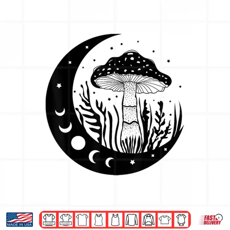 Design Mycology Mushroom Hunter Foraging Moon Phases Mycologist Shirt
