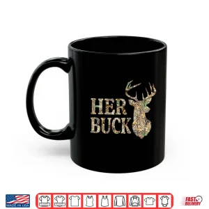 Mug Retro Her Buck Camo Deer Hunting Camouflage Matching Couple Shirt