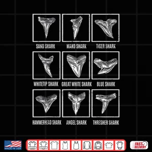 Design Shark Teeth Collector Sharks Tooth Collection Shirt 1