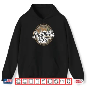 Hoodie Southern Boy Camo Hunting Duck Dog Duck Hunting Black Lab Shirt