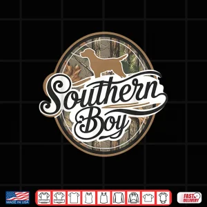 Design Southern Boy Camo Hunting Duck Dog Duck Hunting Black Lab Shirt