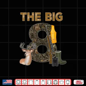 8 Year Old Hunter 8Th Birthday Party Deer Hunting Party Shirt