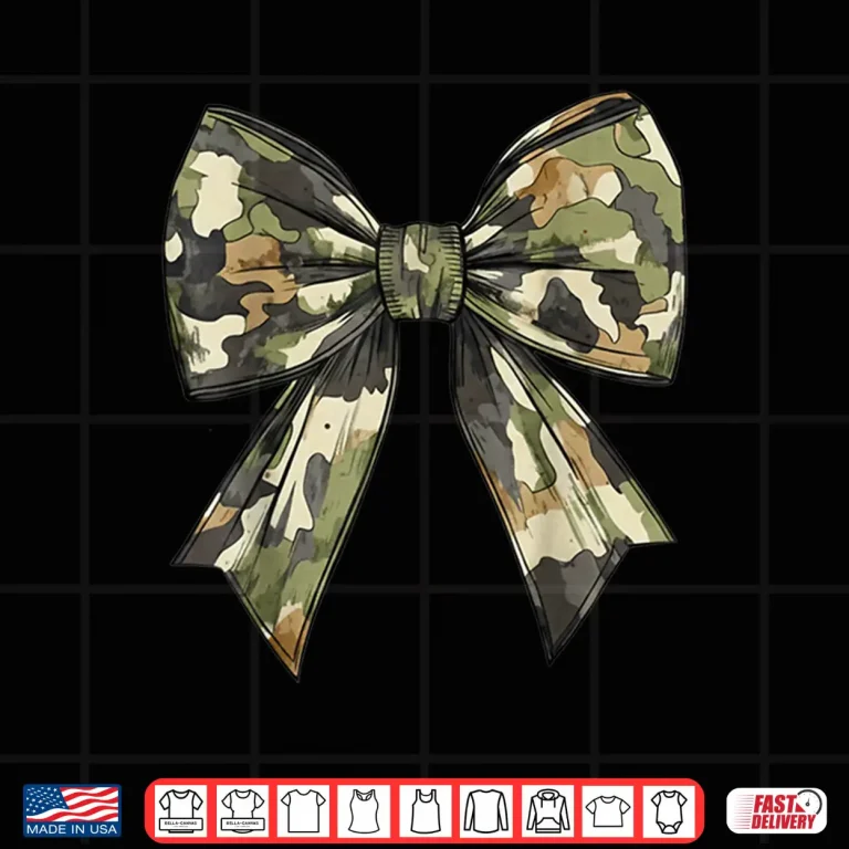 Design Camouflage Old Camo Bow Camo Coquette Bow Hunting Women Girl Shirt