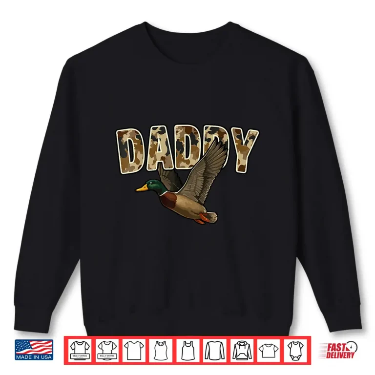 Sweatshirt Camouflage Vintage Mallard Duck Retro Camo Hunting Daddy Shirt
