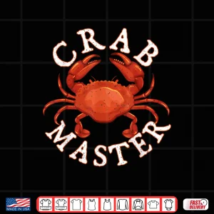 Design Crab Master Seafood Crustacean Sea Lover Hunting Crabbing Shirt