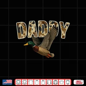 Design Camouflage Vintage Mallard Duck Retro Camo Hunting Daddy Shirt