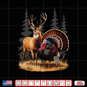 Design Deer and Turkey Cool Hunt Hobby Hunting Wildlife Hunter Shirt