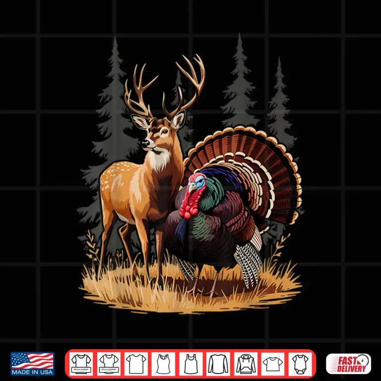 Design Deer and Turkey Cool Hunt Hobby Hunting Wildlife Hunter Shirt