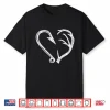 Hook Antler Heart Love Fishing Hunting Fish Deer Hunter Gift Shirt