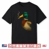 Mallard Duck Smoking A Cigarette Vintage Funny Duck Hunting Shirt