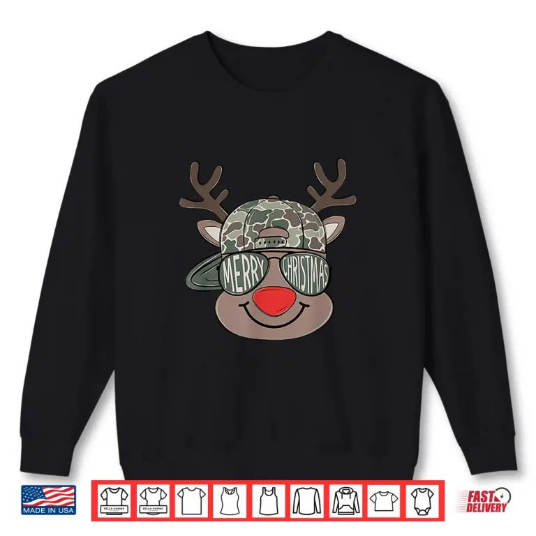 Sweatshirt Kids Christmas Camo Boys Reindeer Camo Merry Xmas Toddlers Shirt