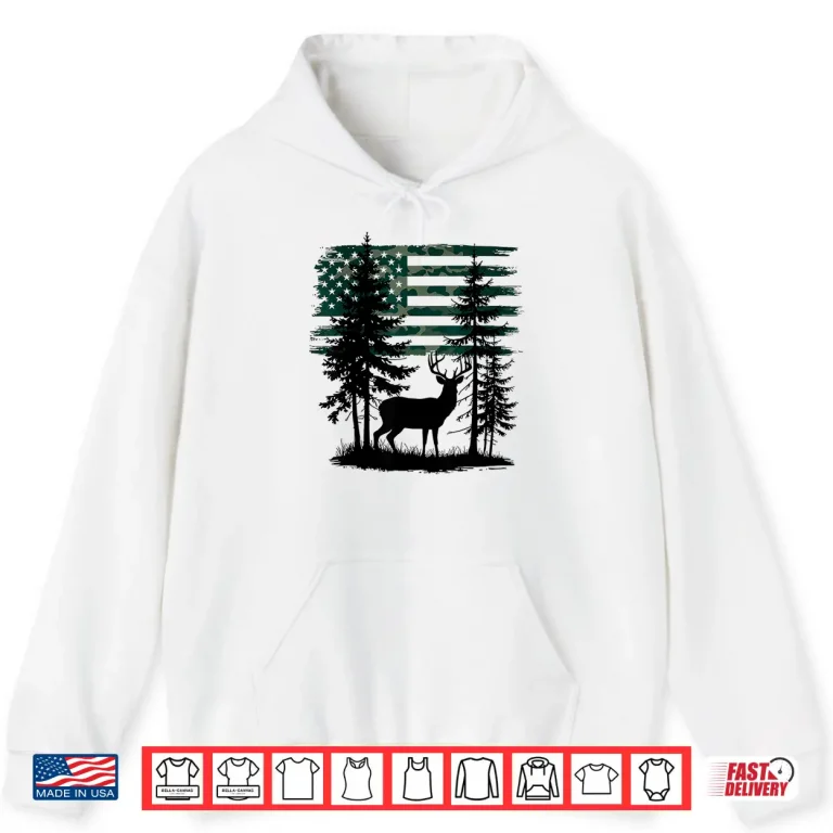 Hoodie Men Kids Boys Hunting Shirt Deer Hunters Toddler Camo Flag Shirt