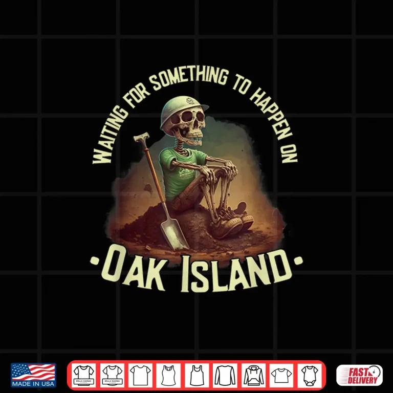 Design Oak Island Treasure Hunting Skeleton Oak Island Mystery Shirt
