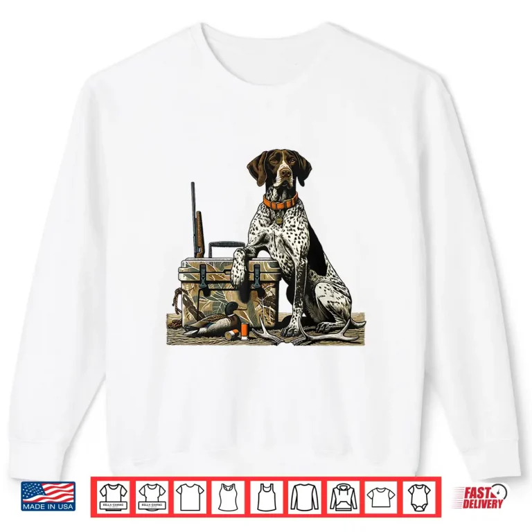 Sweatshirt Old School Camo German Shorthaired Pointer Hunting Dog Mom Shirt