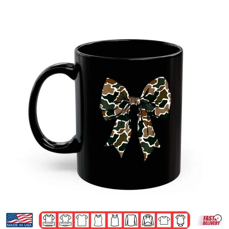 Mug Old School Camouflage Coquette Bow Fall Hunting Military Shirt