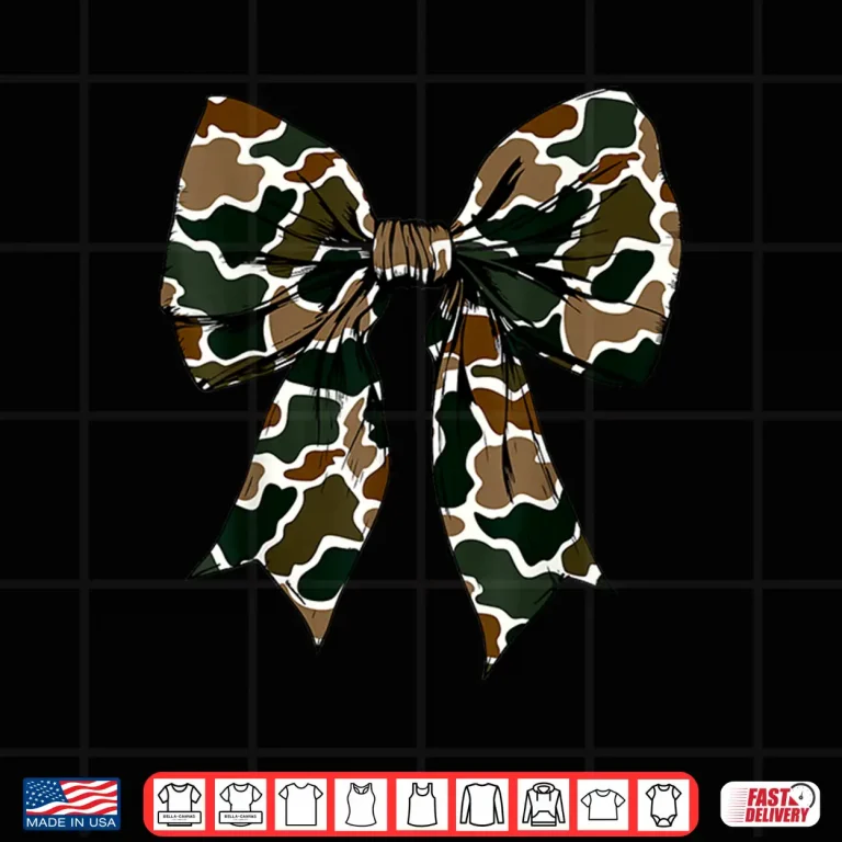Design Old School Camouflage Coquette Bow Fall Hunting Military Shirt