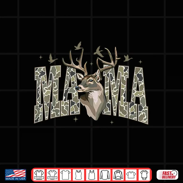 Design Retro Camo Hunting Mama Old Camo Mom Mothers Day Shirt