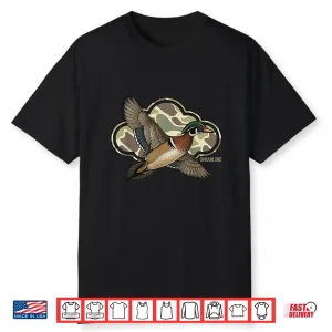Wood Duck Camouflage Hunting Season Camo Flying Duck Shirt