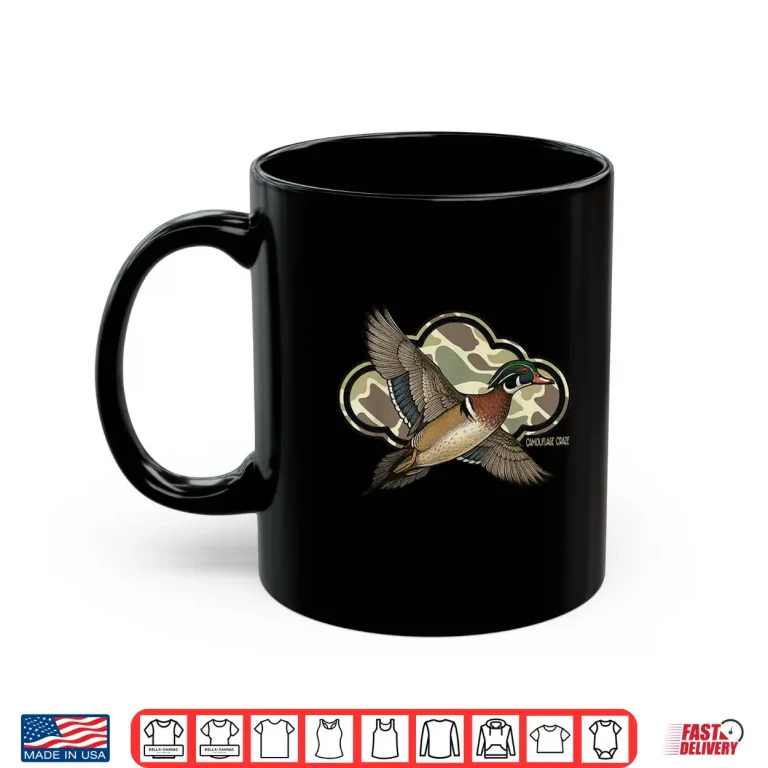 Mug Wood Duck Camouflage Hunting Season Camo Flying Duck Shirt