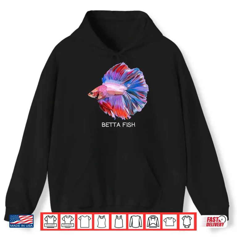 Hoodie Betta fish Freshwater Aquarium Fish Shirt