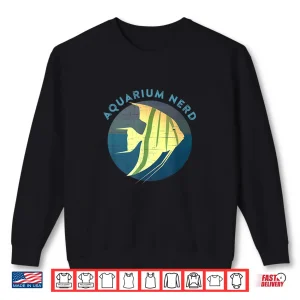 Sweatshirt Aquarium Nerd Angelfish Retro Vintage Style Freshwater Fish Shirt