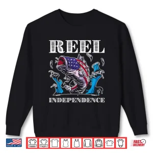 Sweatshirt American Flag Fishing 4th of July Patriotic Fisherman Angler Shirt