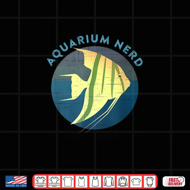 Design Aquarium Nerd Angelfish Retro Vintage Style Freshwater Fish Shirt