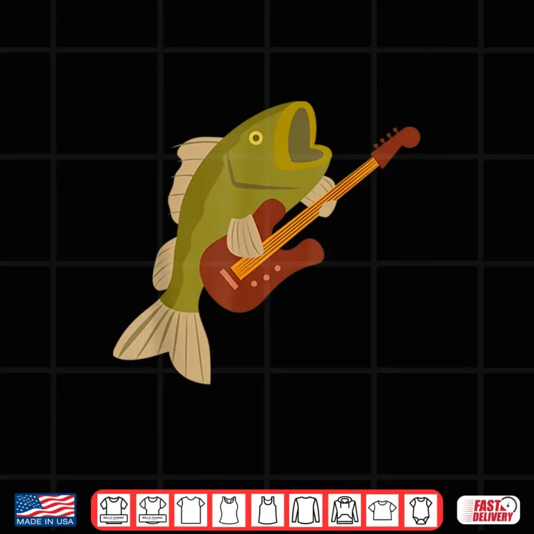 Design Bass Bassist Fish Freshwater Music Instrument Fisherman Meme Shirt