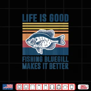 Design Bluegill Fishing Gifts Men Women Kids Freshwater Bluegill Shirt