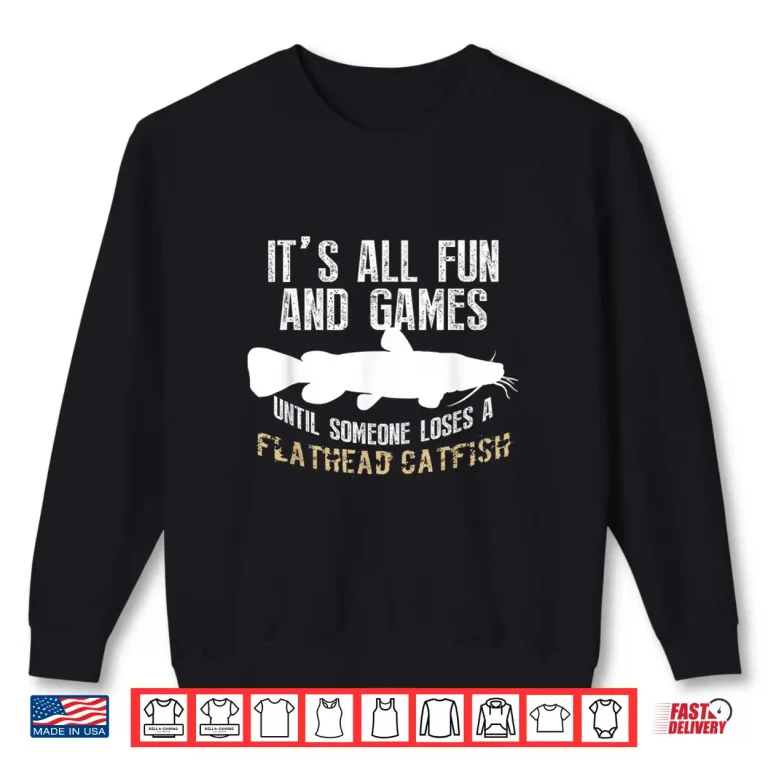 Sweatshirt Flathead Catfish Fishing Graphic Freshwater Fish Men Gift Shirt