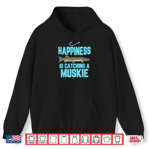 Hoodie Funny Muskie Fishing Freshwater Fish Men Women Kids Gift Shirt