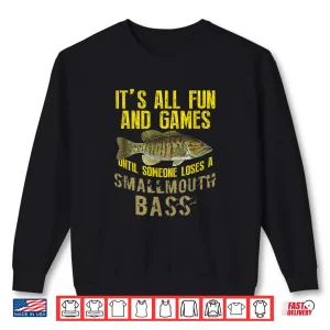 Sweatshirt Funny Smallmouth Bass Graphic Fish Freshwater Fishing Gift Shirt