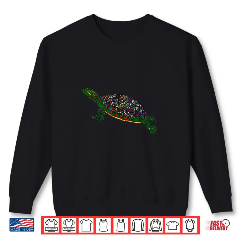 Sweatshirt Painted Turtle Shirt Freshwater Turtle Aquarium Tee