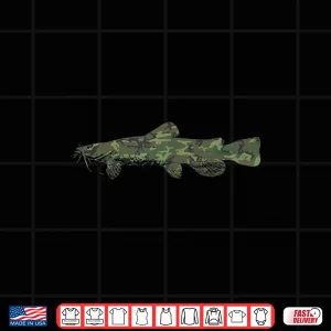 Design Military Catfish Camo Print US Fisher Veteran Men Gift Shirt