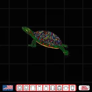 Design Painted Turtle Shirt Freshwater Turtle Aquarium Tee