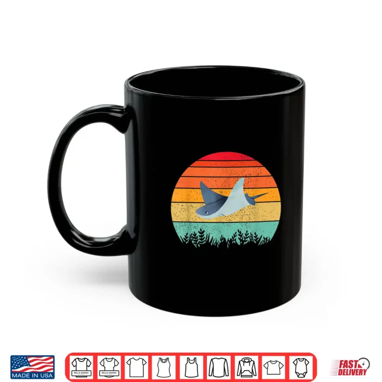 Mug Retro Sunset Vintage Freshwater Stingray Fish Animal Gift Shirt