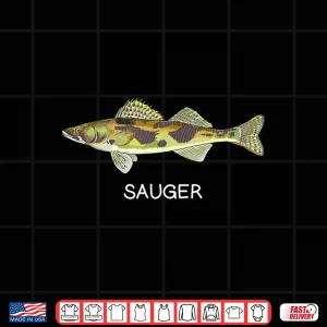 Design Sauger Freshwater Game Fish Shirt