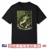 Youth Camo Bass Fish American Flag Freshwater North America Shirt