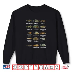 Types Of Freshwater Fish Species Biology Fishing Themed Shirt 2 Sweatshirt Types Of Freshwater Fish Species Biology Fishing Themed Shirt