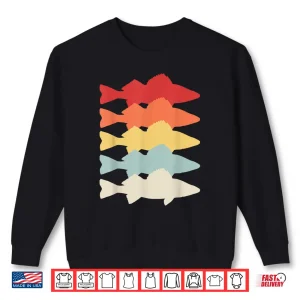 Sweatshirt Walleye Fishing Graphic Vintage Freshwater Fish Gift Shirt
