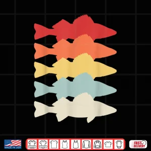 Design Walleye Fishing Graphic Vintage Freshwater Fish Gift Shirt
