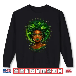Sweatshirt Irish African American Female St Patricks Day Women Black Shirt