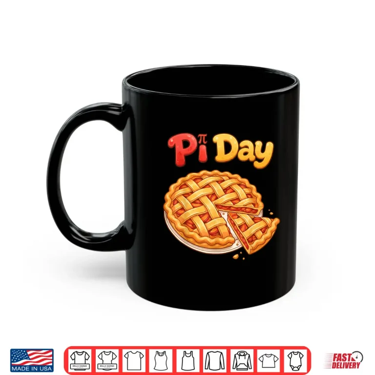 Mug Life is a Piece of Pi Funny Pi Day 3.14 Teacher Kids Pie Day Shirt