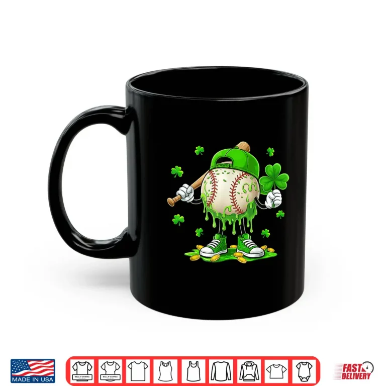 Mug St Patricks Day Shirts Boys Men Kids Shamrock Baseball Irish Shirt